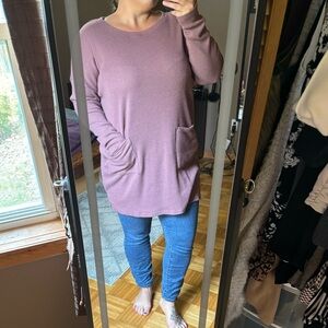 Toi et Moi Mauve Long Sleeve Blouse
